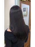 暗髪オリーブグレージュ×上品レイヤー