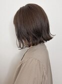 大人可愛い◎黒髪暗め切りっぱなしボブ冬イメチェン