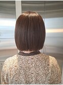 ◎冬の韓国風ストレートボブ×シースルーバング