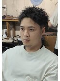 スパイキーショート/ピンパーマ／短髪／メンズショート