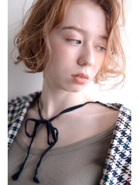 ミラバイグリーン(Mira by green) orange beige × outside curl 【切りっぱなしボブ】 #9