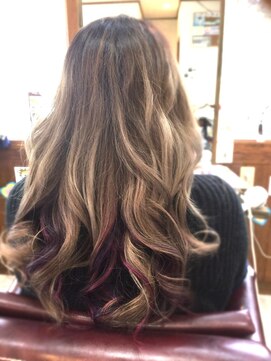 美容室 ティアナ ココ(TIEANA.COCO) 『カラー』2色インナーピンク×ヴァイオレット