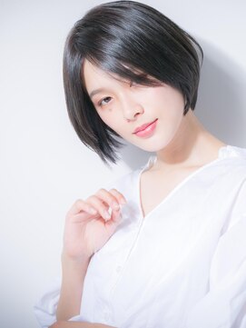 カバーヘア 上尾西口店(COVER HAIR) *mod's上尾*黒髪でモード＆クールに♪前下がり丸みショートx