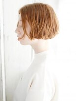 ヘアメイク ナル(hair make nalu) センターパートのニュアンスカールボブスタイル