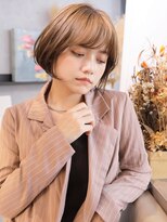 ハーバーズ バイ エムスラッシュ 鎌倉由比ヶ浜(Harbors by M.SLASH)&nbsp;HARBORS鎌倉/ミルクティアッシュ/艶カラー/ミニボブ/前下がりd