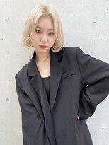 トルネード(TORNADO) 外国人風 韓国風ボブ 切りっぱなしボブ タンバルモリ ブロンド