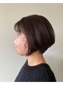 【SARAJU 西宮北口店】丸みショート/くすみブラウン