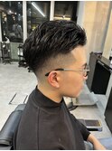 ツーブロサイドオールバックフェード　y