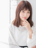 アルバハナレ 横浜(αlba HANARE)&nbsp;関内/髪質改善/ピンクベージュ×切りっぱなしロブヘアf