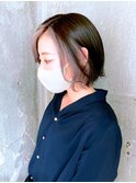 インナーグレージュ＿ボブショート