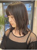 ミディアムレイヤー　韓国風ヘア　レイヤーカット　草加