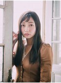 黒髪/グレーベージュ/レイヤーロング/酸性ストレート/髪質改善