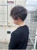 刈り上げショート×ケアパーマ