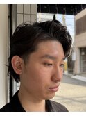ナチュラル刈り上げ/ラフかき上げスタイル