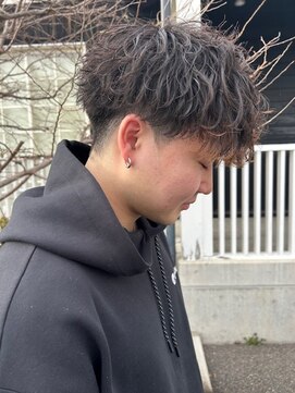 ダスティ穂高店 波巻きパーマ＿縦落ちパーマ＿メンズパーマ