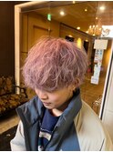 【韓国メンズスタイル】マッシュ×ブリーチカラー