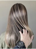 20代30代ハイライトバレイヤージュブリーチ立体感透け感