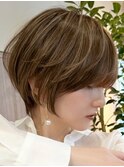 ハイライトカラーグレージュベージュケアブリーチダブルカラー