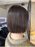 レディースショートボブミニボブワンカラーショコラブラウン