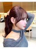 韓国ヘア　2wayバング  レイヤーカット くびれヘア  顔周り