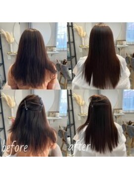 モンヘアー(mont hair) 髪質改善トリートメント、縮毛矯正で艶髪へ
