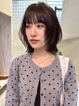 サイン 渋谷(SIGN) 20代/透明感カラー/グレージュ/タッセルボブ/レイヤーボブ