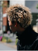 短髪スパイキーショートツーブロックブリーチカラーfifth原宿