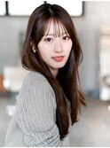 ☆ミディアムレイヤーカットダークアッシュ大人ガーリー韓国ヘア