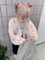 ペレ アネックス 大阪梅田茶屋町店(PELE ANNEX)&nbsp;イメチェン/ピンクベージュ/アンブレラカラー/前髪/梅田