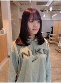 イメチェンカット/ピンクベージュ／前髪