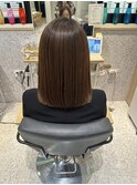 【酸性ストレートで綺麗めボブへ】