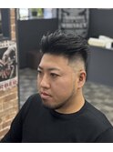 スキンフェード　グリース仕上げ