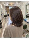 辻堂カットカラーハホニコ¥8900/40代艶レイヤーボブ