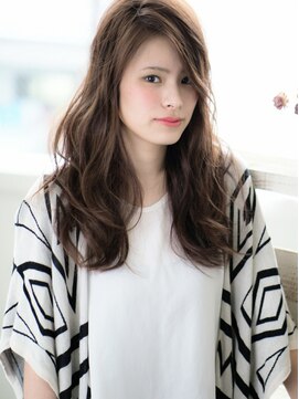 ヘアーループレル(Hair ruup Rell design works) サイドパートのロングカール
