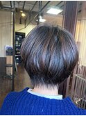 N+質感カットで柔らかな質感+束感のマシュボブ イメチェン