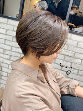 アヴァロン(AVALON) 30、40代にオススメ!前下がりくびれショート×ハイライトカラー