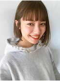 【Un ami】キレイなワイドバングにパツっとボブ☆衣川順也