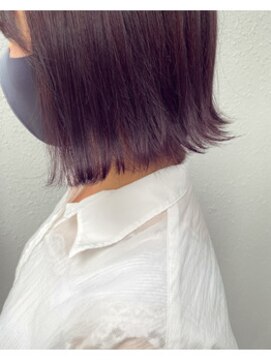 カプア 仙台駅前店(Kapua) 外ハネボブ/切りっぱなしボブ/パープルカラー/10代20代◎