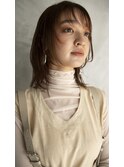 レイヤーカット透けバング顔回りカット20代30代