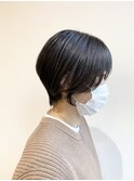 耳掛け束感ショート　30代ショート