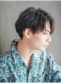 フェザーパーマ/刈り上げセンターパート/サーフカール[新宿]