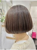 透明感♪髪質改善カラー内巻きショートボブ小顔艶感