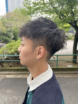 スウェル 船橋店(Swell) MEN'S/マッシュパーマ/ウルフ/アッシュブラック/カルマパーマ2