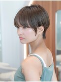 ショートヘアショートボブ顔周りレイヤー美髪矯正艶髪小顔