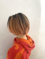 小森谷,,アプリコットオレンジ,ボブルフ,小顔,ワンレンj93