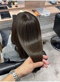 艶髪暗めオリーブベージュ