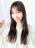 艶感ストレートショコラアッシュウェットヘアi古河20代30代