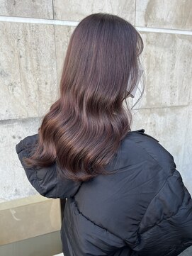 ストック(stock) ピンクグレージュ韓国ヘア