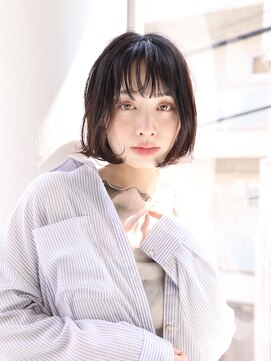 エムスラッシュ 新百合ヶ丘(M.SLASH) 切りっぱなし/ぱっつん/前下がり/アッシュブラウン/新百合ヶ丘