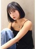 【Blanc】大人ボブ＿切りっぱなしボブ＿暗髪＿黒髪＿ボブ